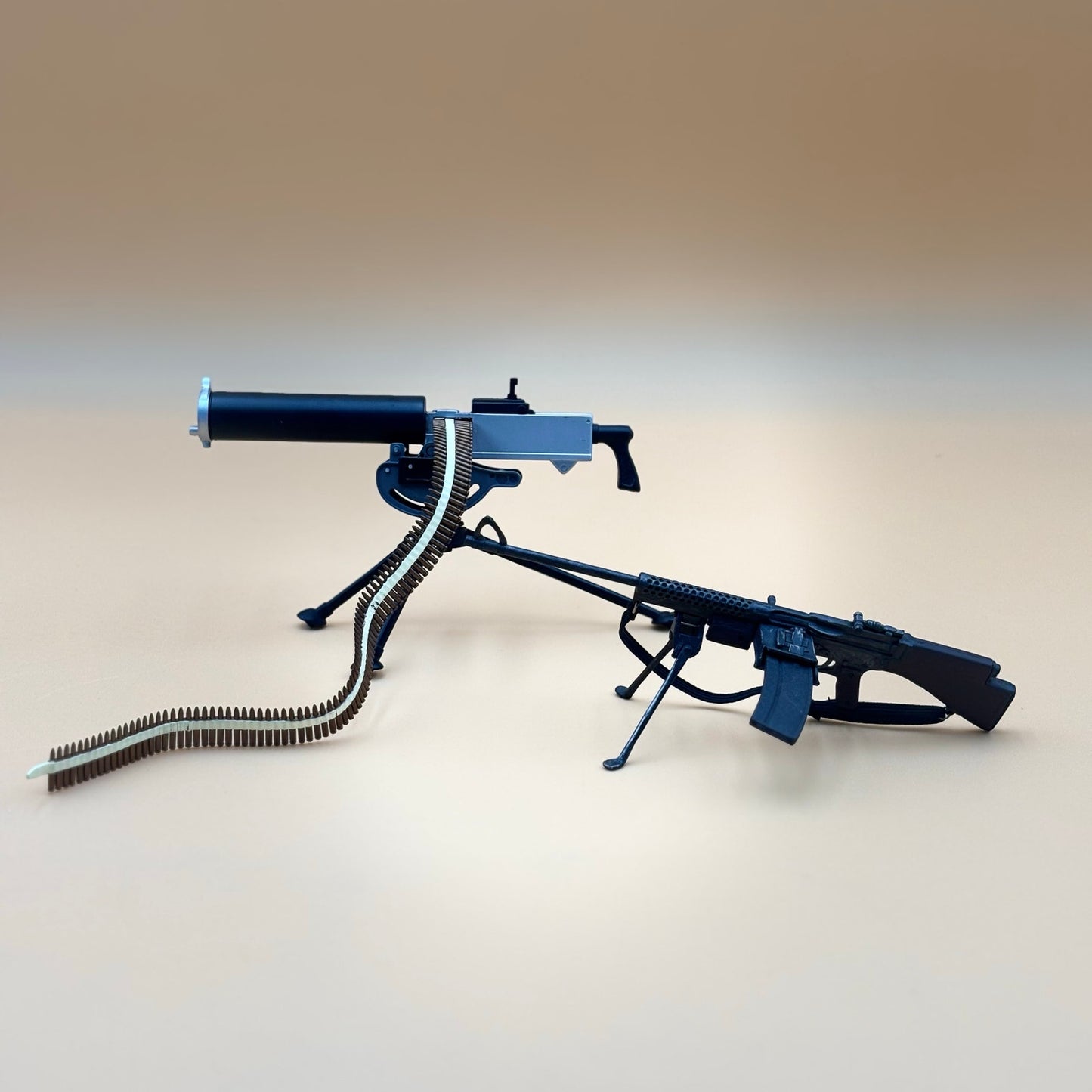 Vintage 1:6 Scale G.I. Joe / Action Soldier Weapons Lot – Tripod Heavy Machine Gun & BAR Rifle