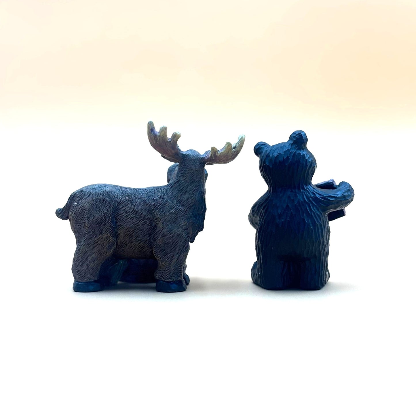 Bear and Moose Family Resin Figurines – Rustic Cabin Decor
