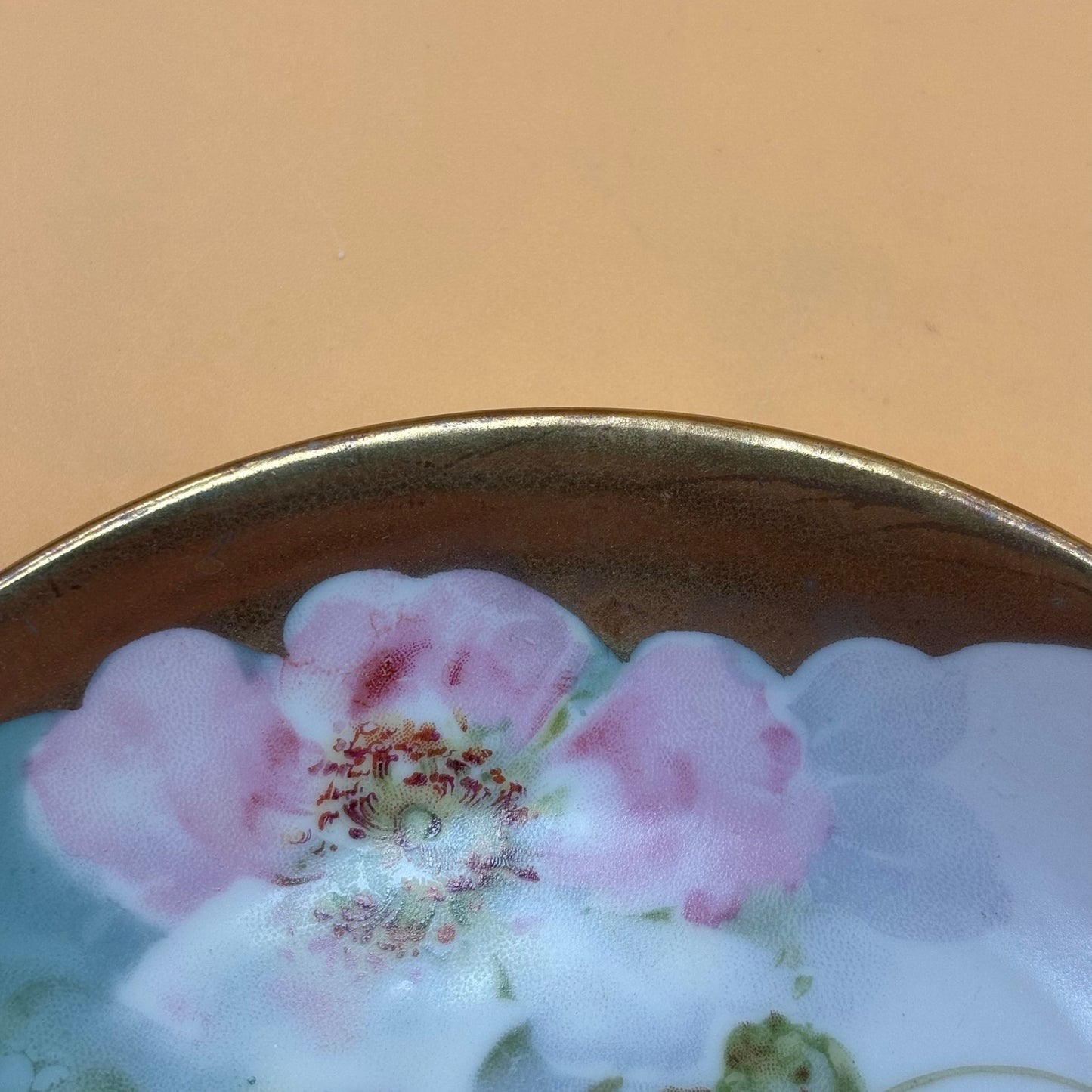Antique PM Bavaria Hand-Painted Floral Porcelain Plate – 6”