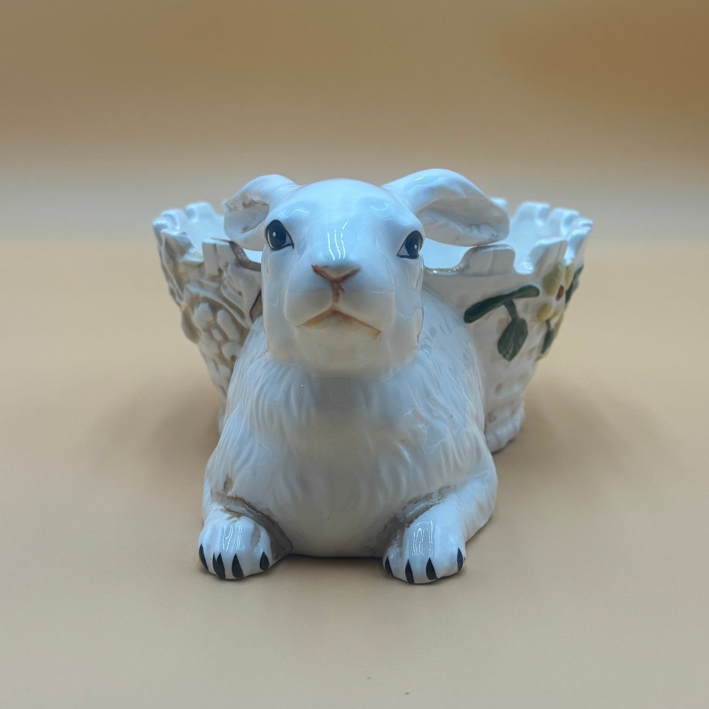 Vintage Enesco Ceramic Easter Bunny Planter/Basket E0559 Large