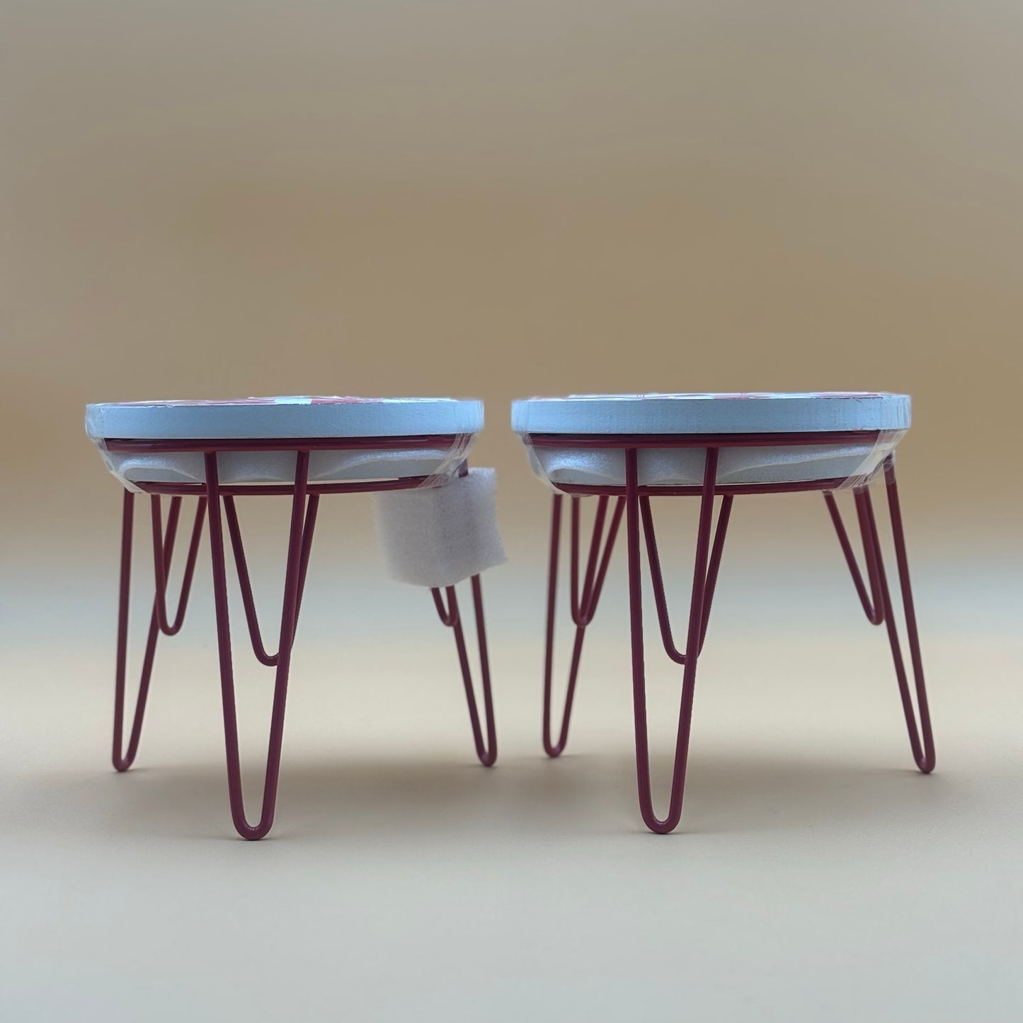 Peppermint Swirl Decorative Tables – Set of 4