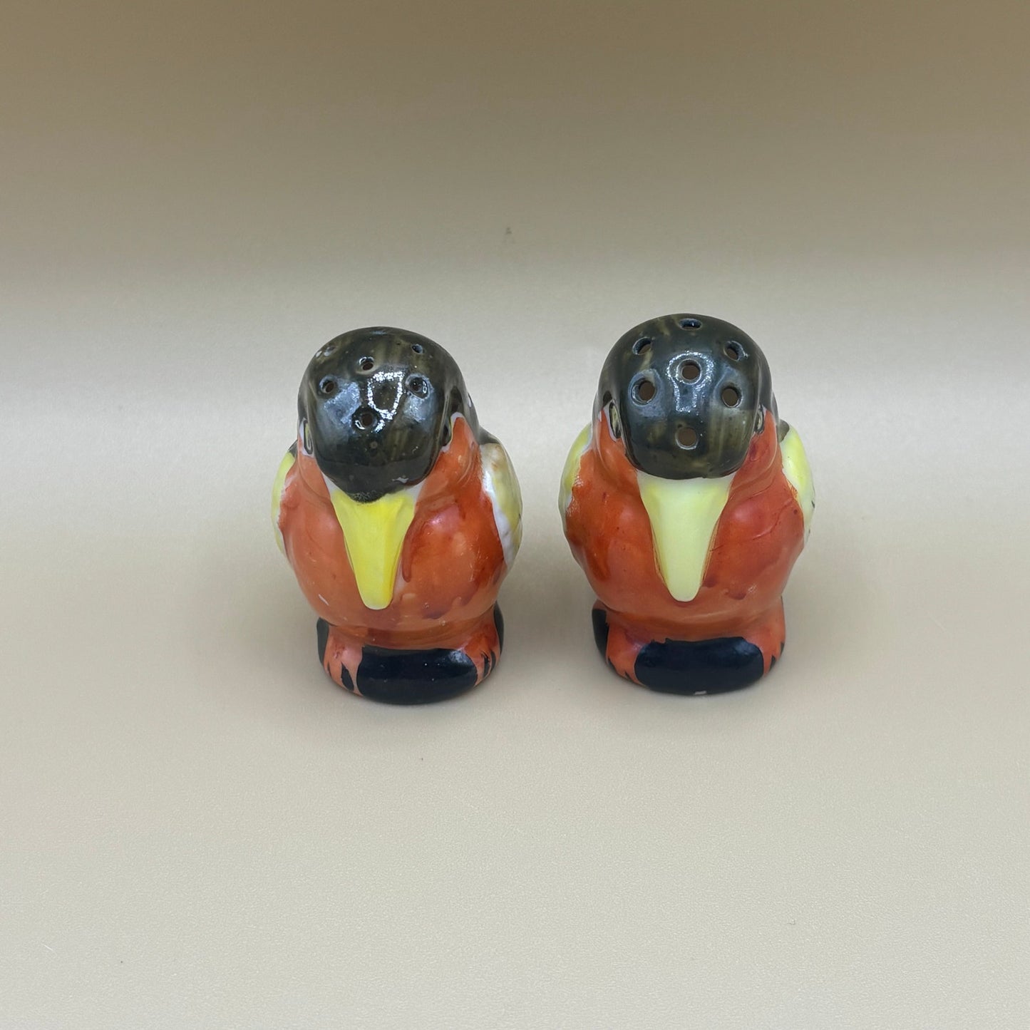 Vintage Japanese Robin Salt and Pepper Shakers