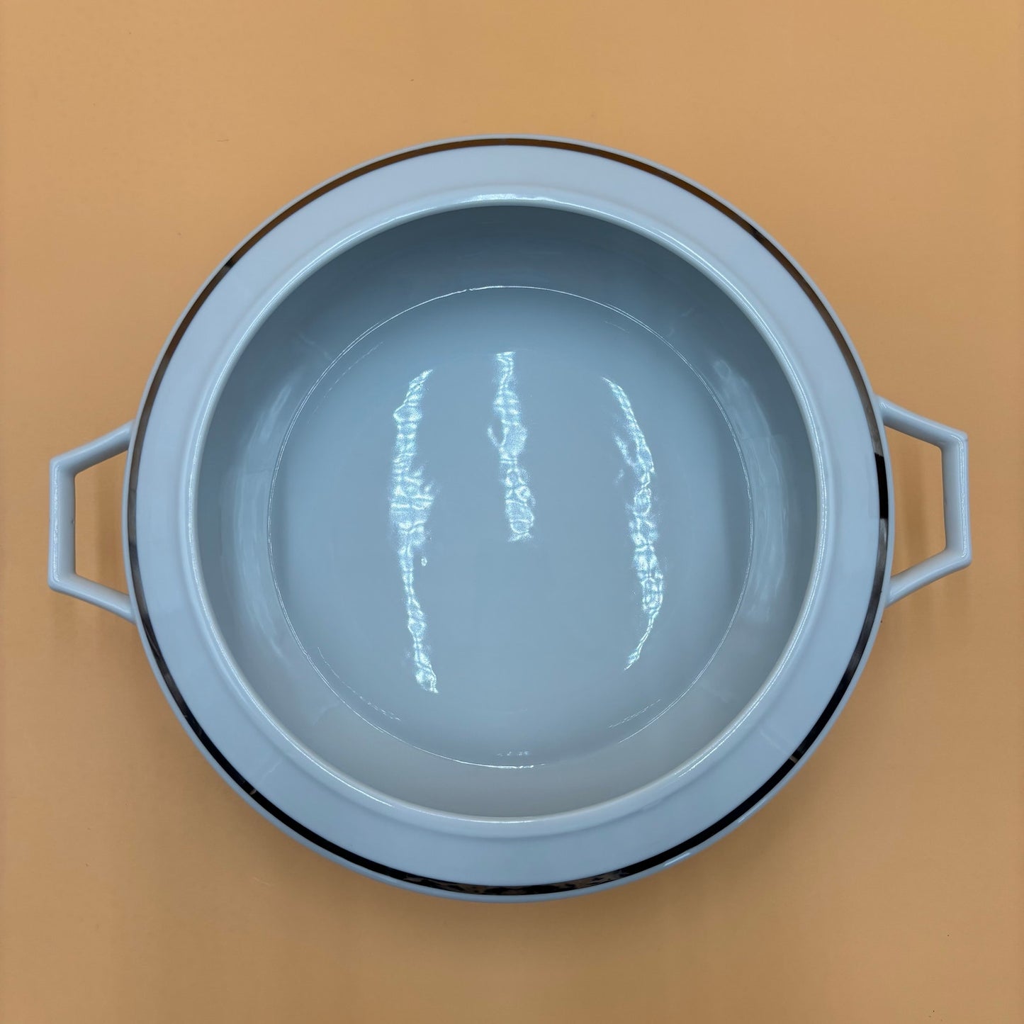 Vintage Princess China "Cameo Rose" Covered Casserole Dish