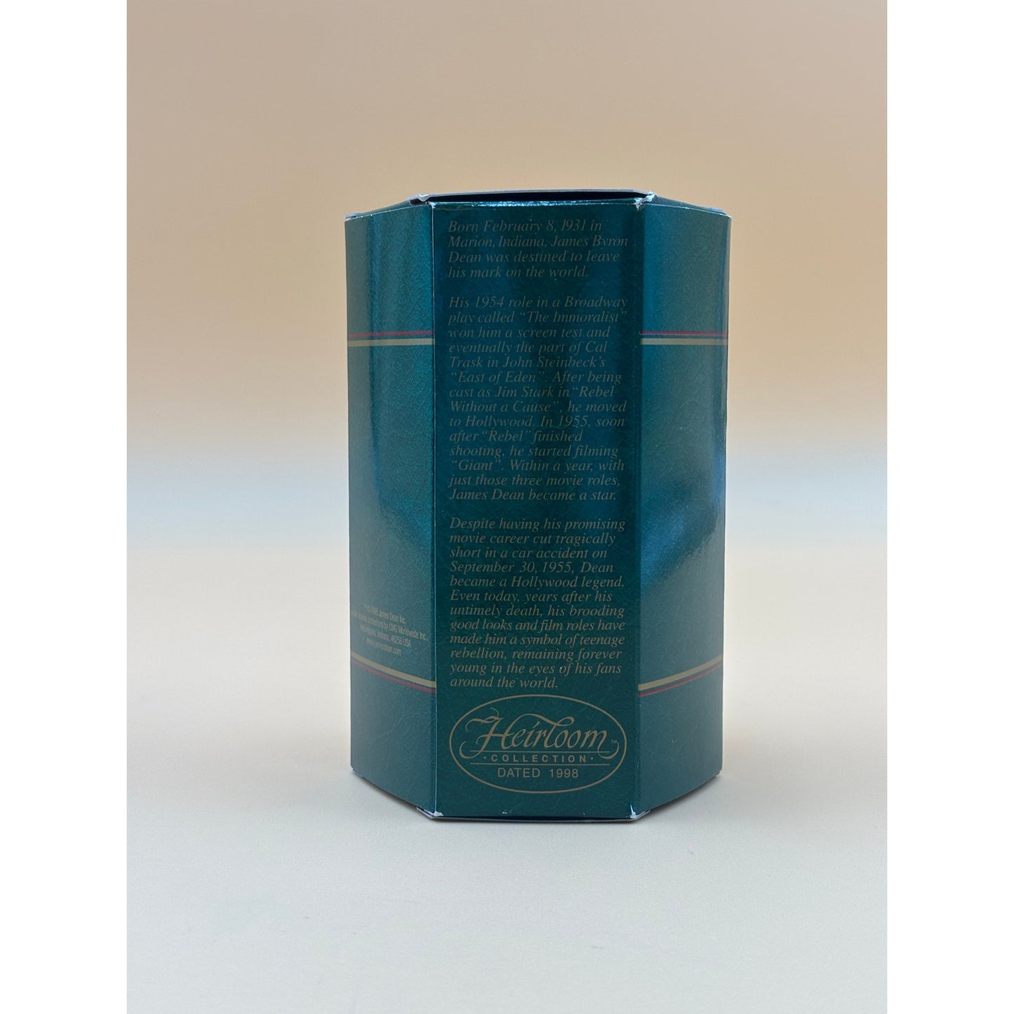 James Dean Ornament Carlton Cards Heirloom Collection 1998 3rd in the Series