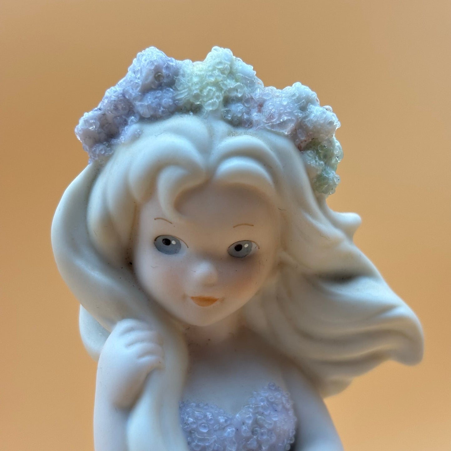 1993 Enesco Coral Kingdom Athena Mermaid Shimmer Stone Figurine