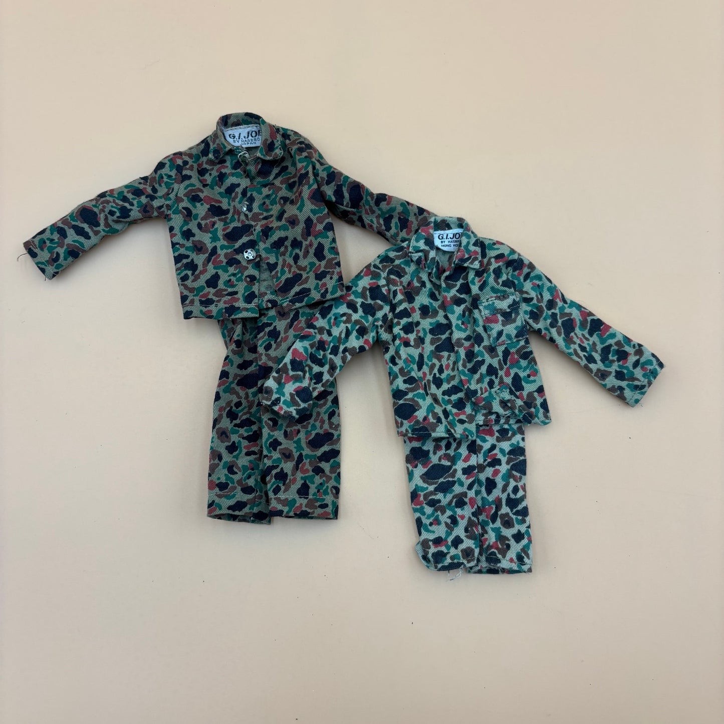 Vintage G.I. Joe 1:6 Scale Camouflage Uniform Sets (Lot of 2) – Hasbro 12” Action Figure Clothing