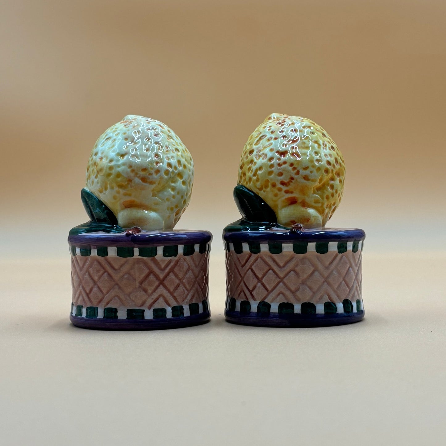 Vintage Lemon Salt & Pepper Shakers