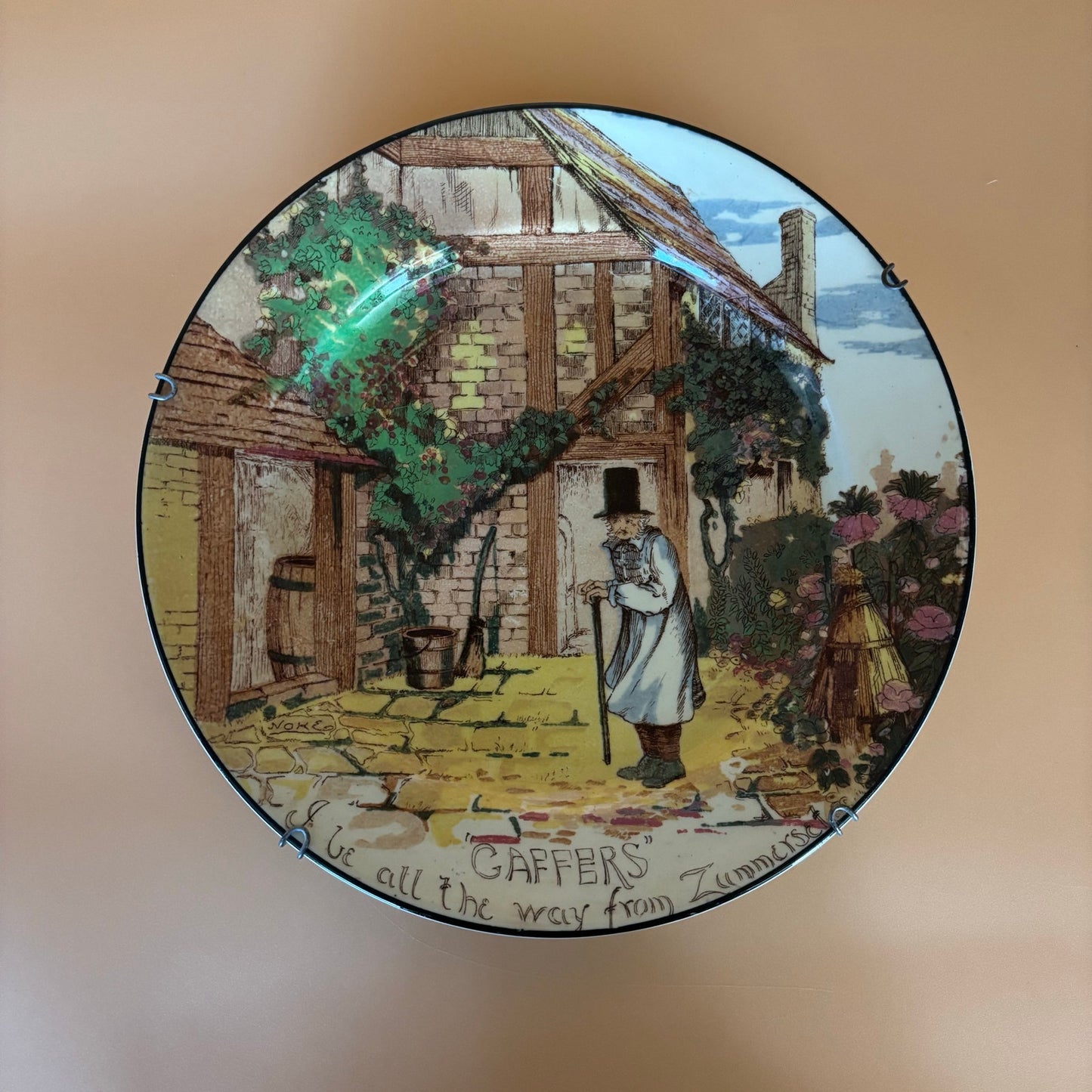 Royal Doulton D4210 “Gaffers” Plate – Signed Noke – 10.25”