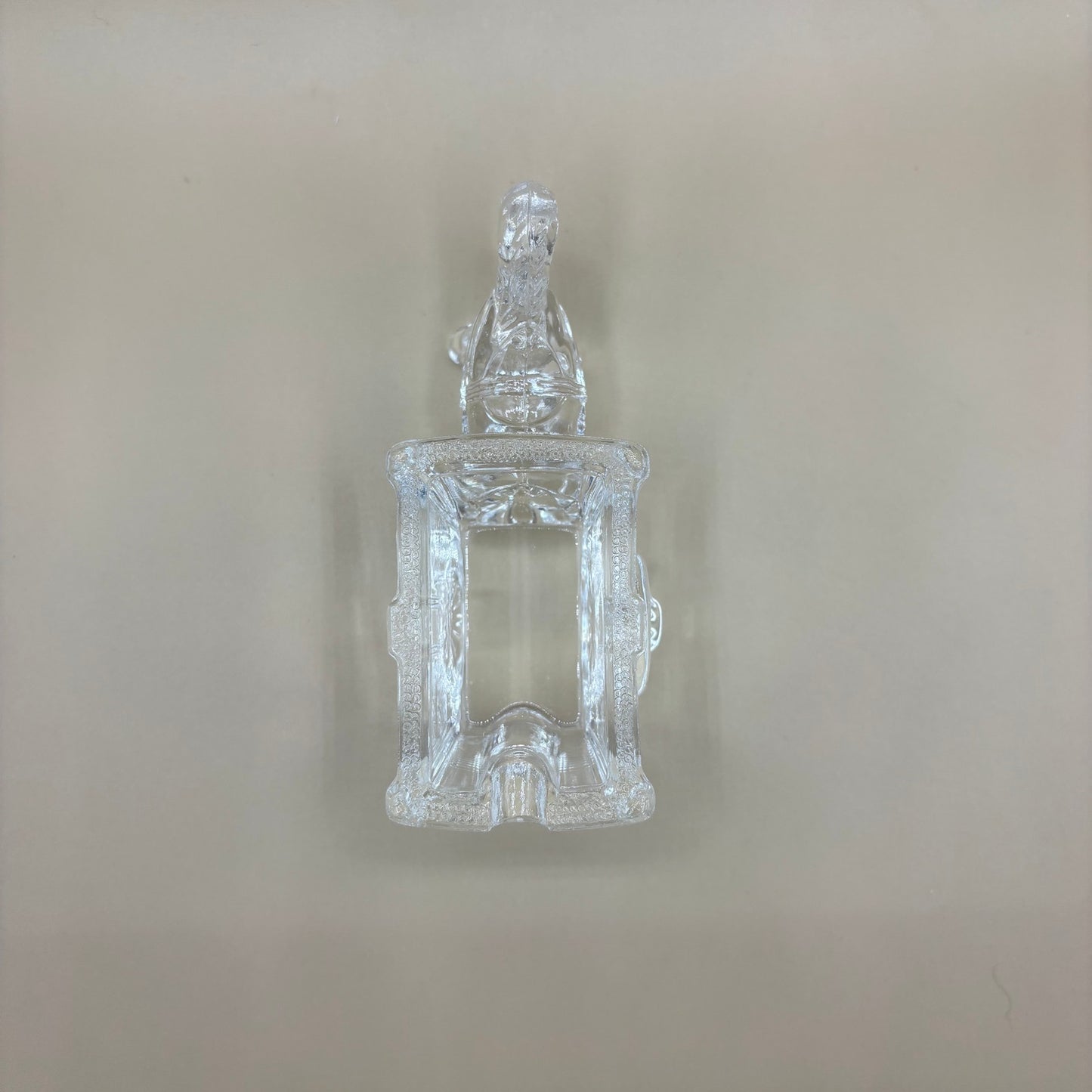 VTG Clear Glass Donkey Cart - Candy or Trinket Dish 4.5" Long