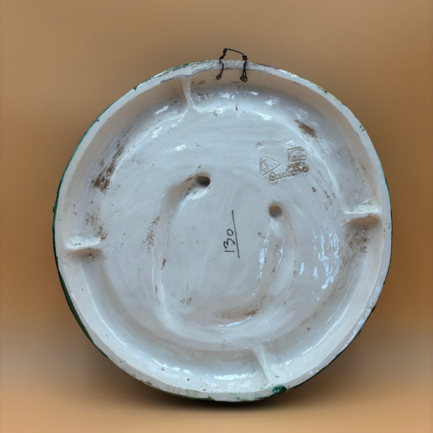 Vintage Carbone Italy Ceramic Nativity Wall Plaque – Hand-Painted, 14 3/8”