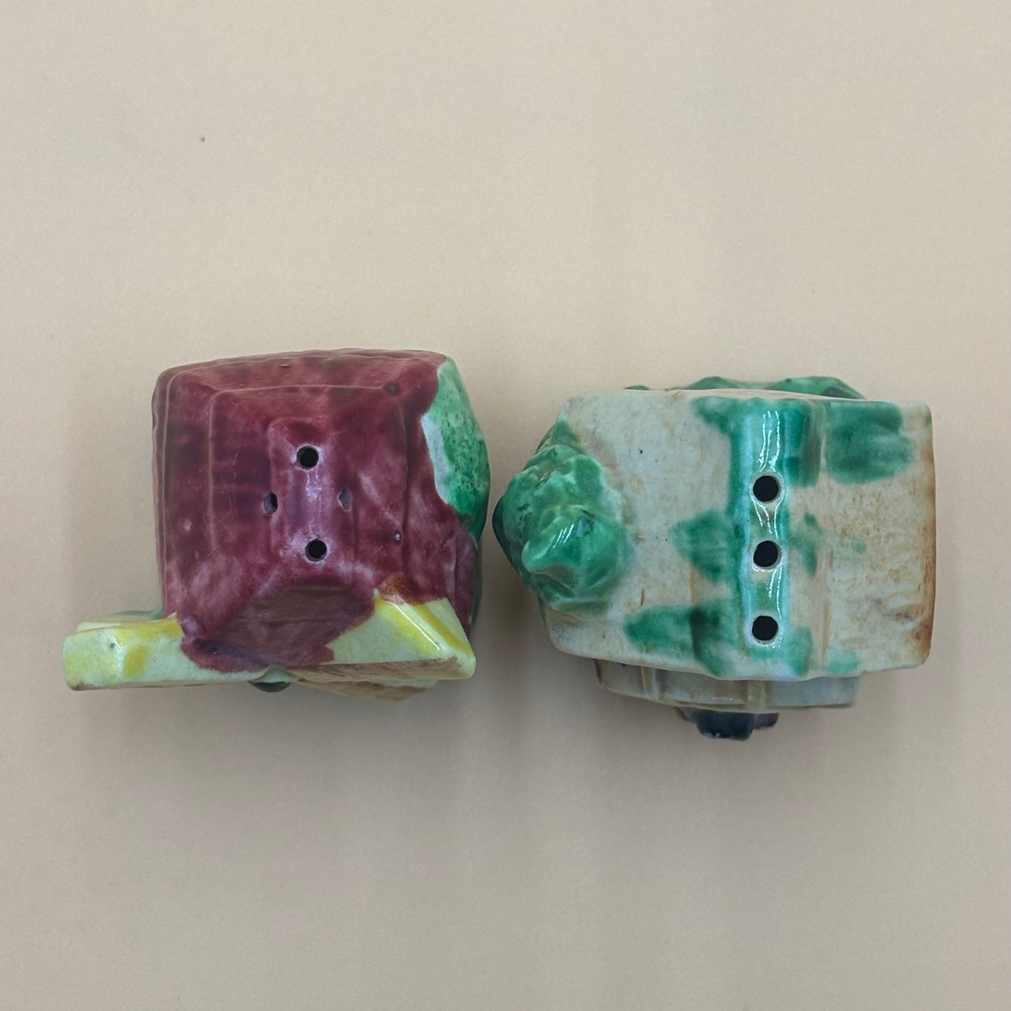 Vintage Hand Painted Royal Japan Miniature Windmill Salt & Pepper Set