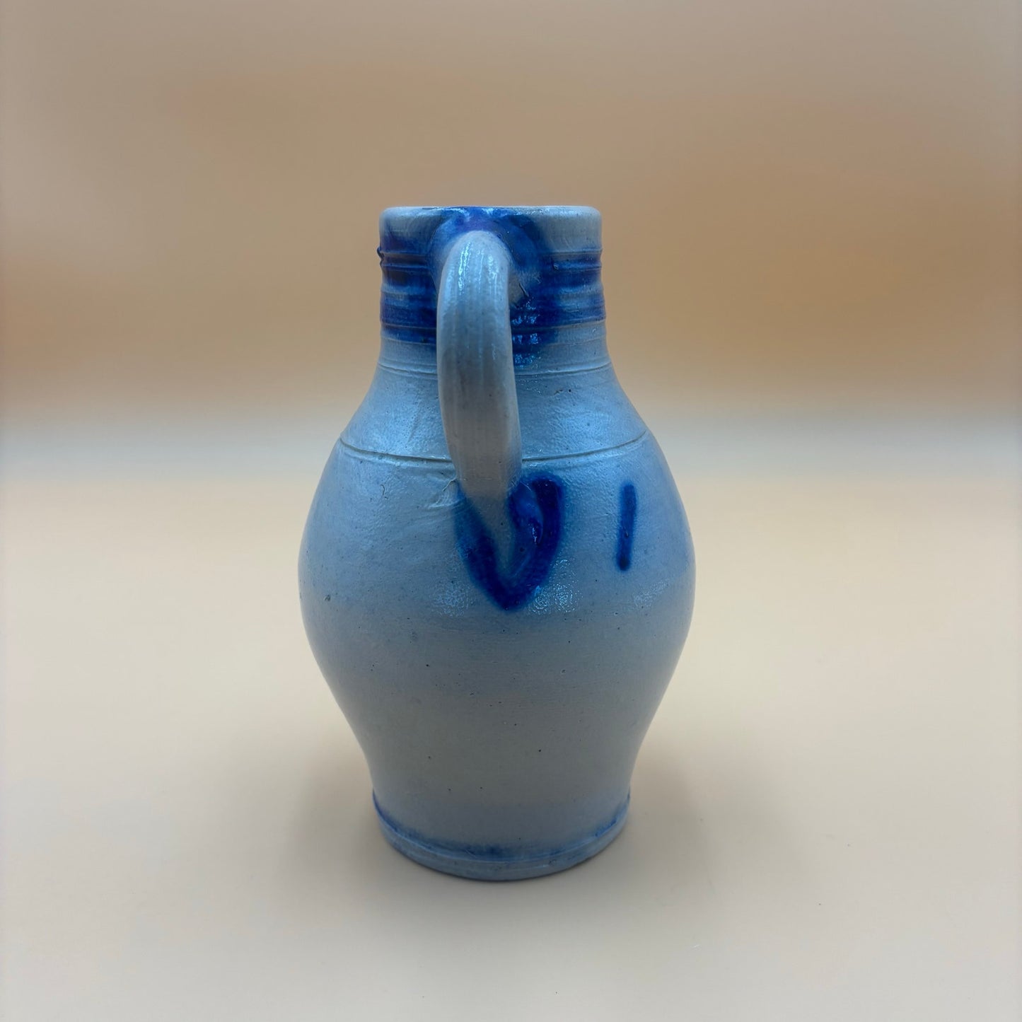 Blue Salt Glaze Stoneware Jug Vase