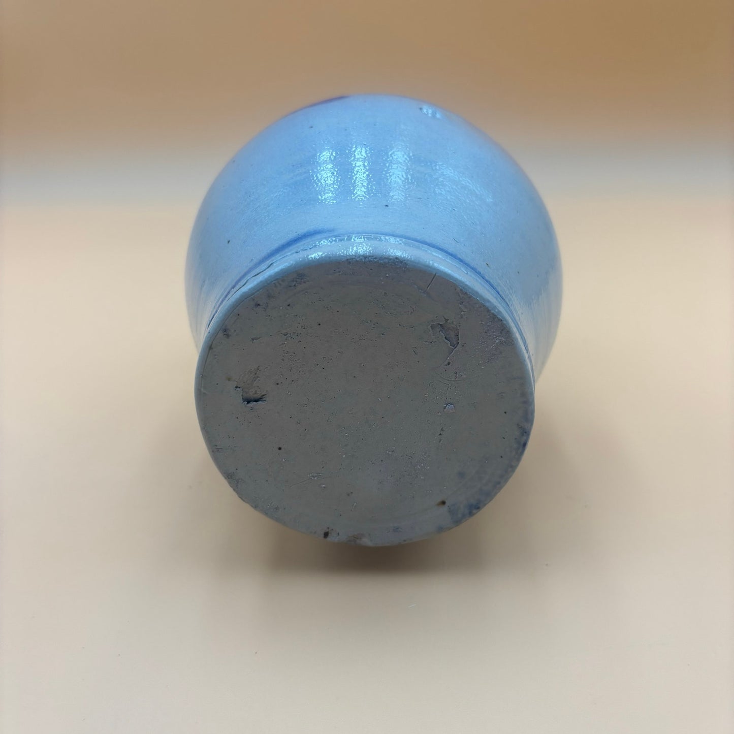 Blue Salt Glaze Stoneware Jug Vase