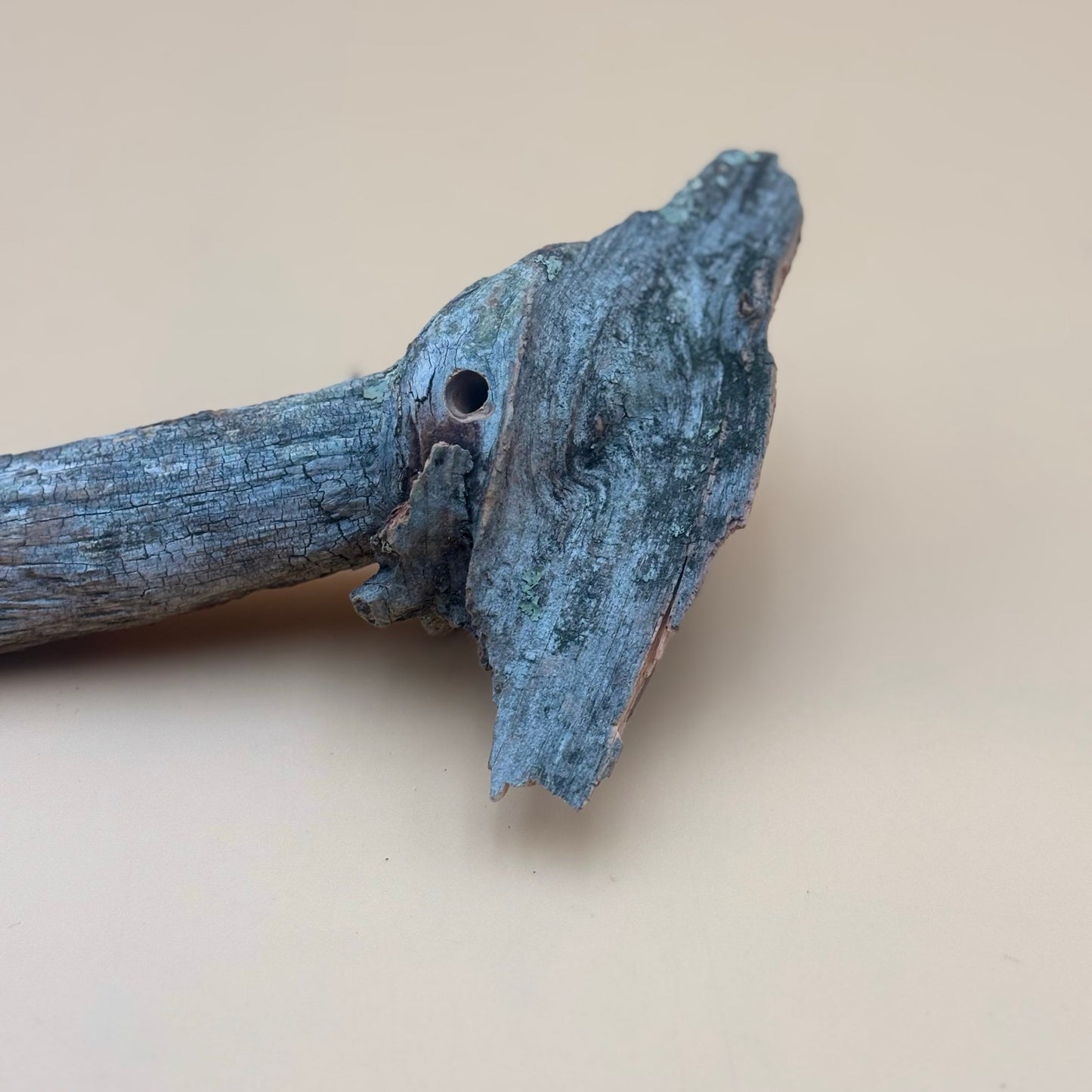 Hand-Carved Driftwood Tree Spirit Carving Face Art Sculpture