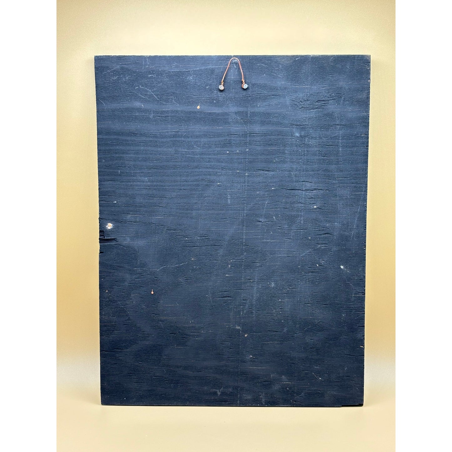 Vintage Mexican Warrior Mixed Metal Stone Inlay Wall Art