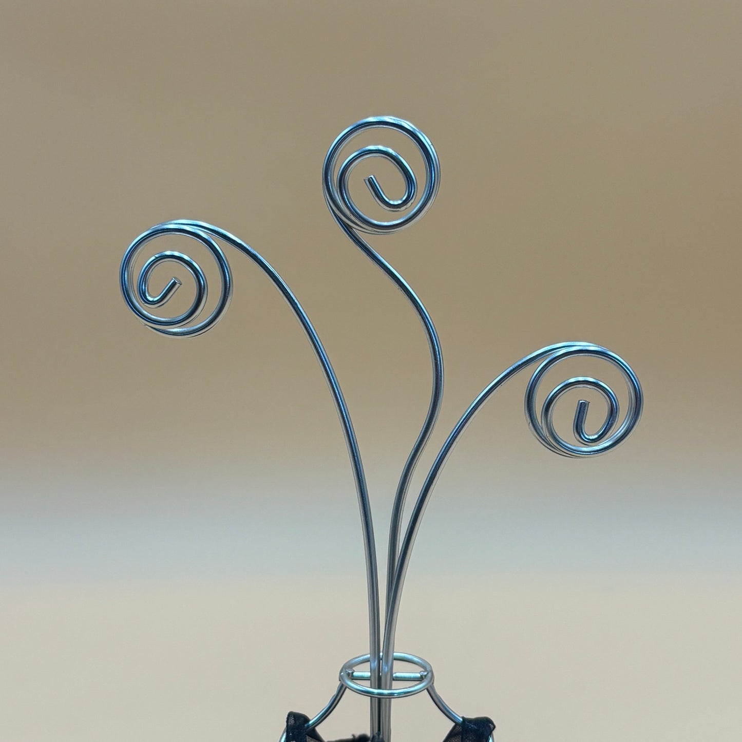 Mini Dress Form Photo/Card Holder - Black Floral Embroidery