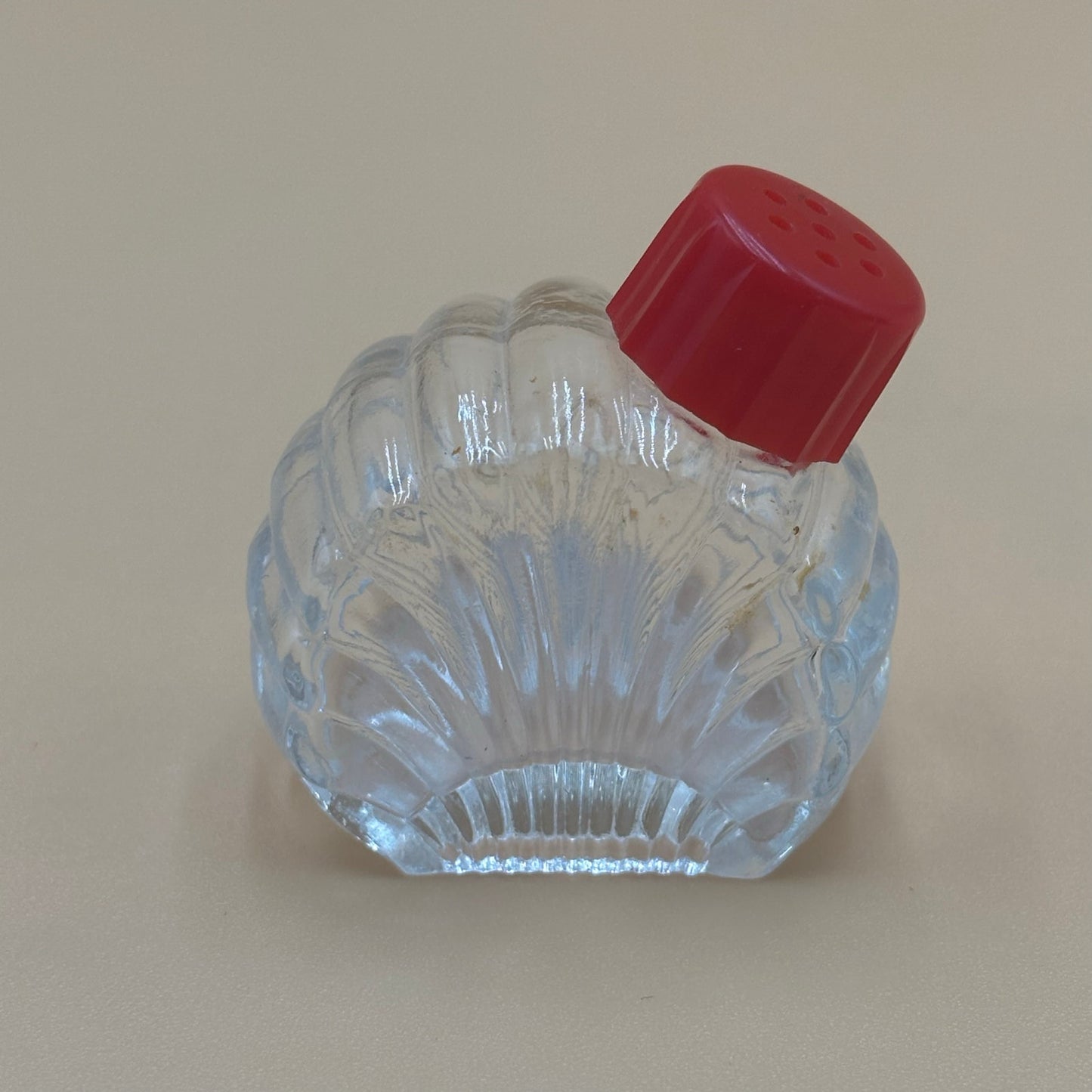 Vintage Pressed Glass Seashell Salt and Pepper Shakers Set