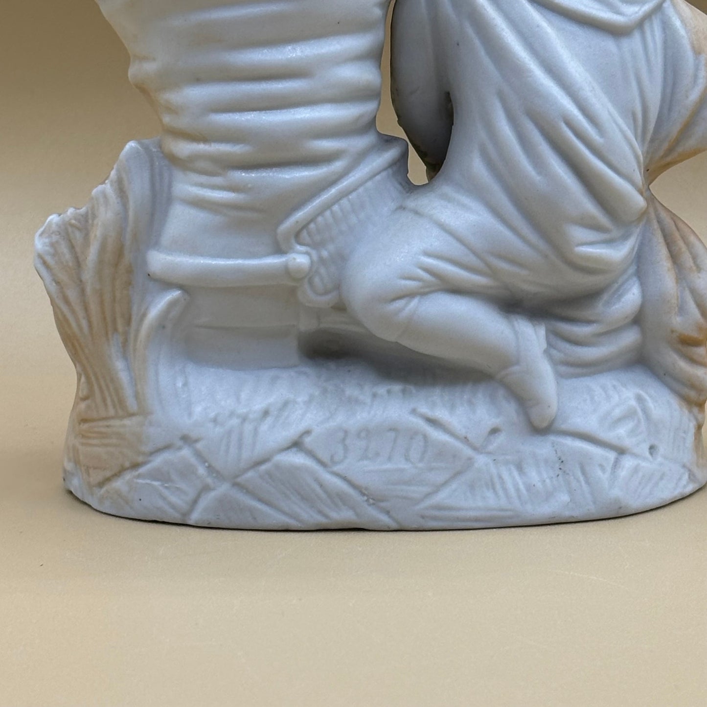 Vintage Victorian Boy & Girl Boot Planters - Porcelain Figurine Pair #3270