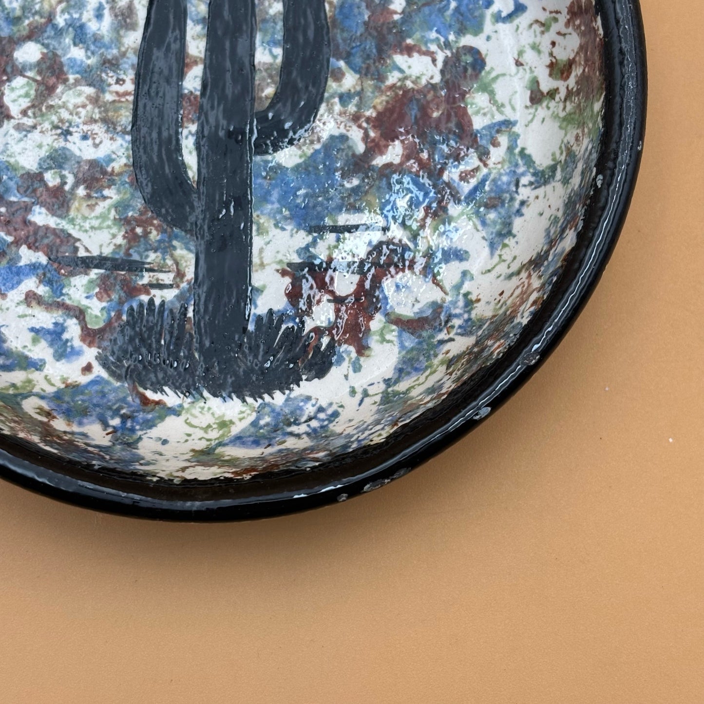 Vintage Mission Pottery Southwest Cactus Dish (1976)