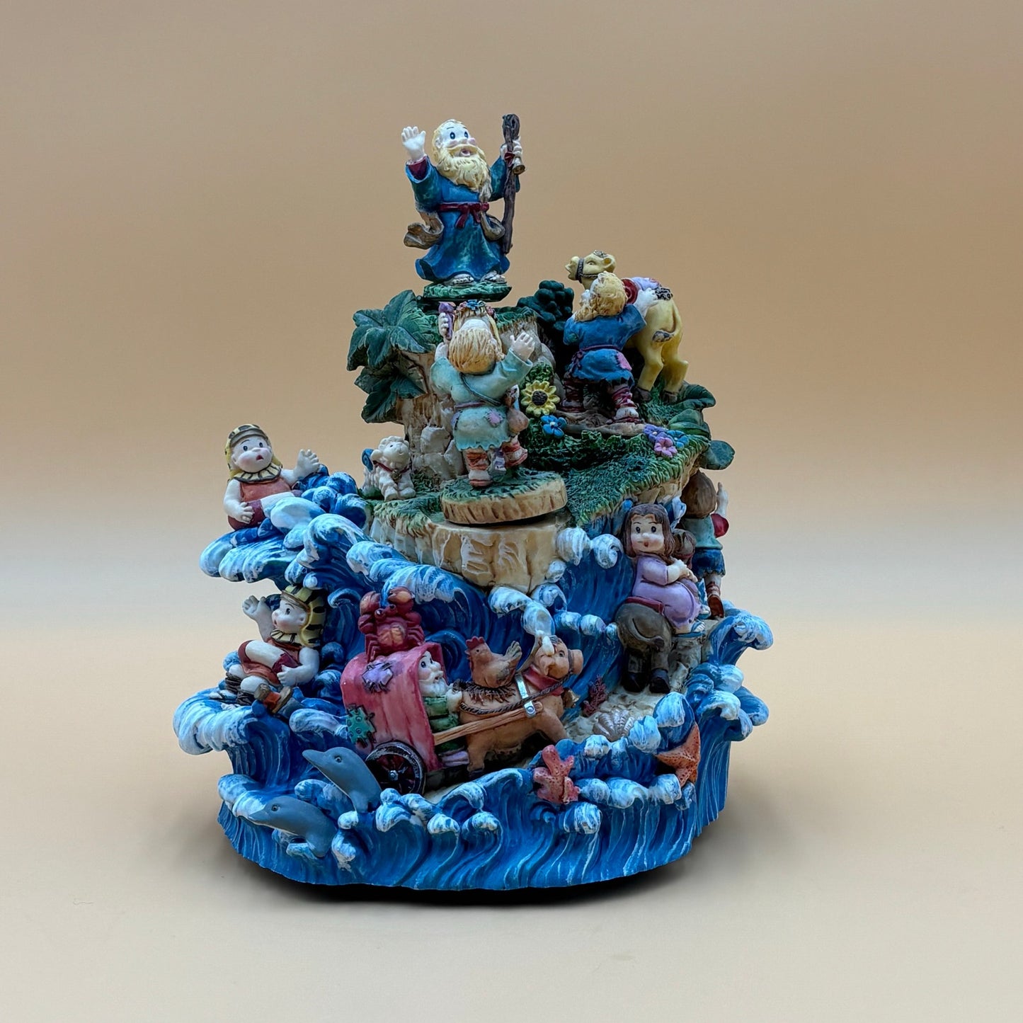 Vintage Biblical Music Box – Rotating Figurines Playing “Chariots of Fire”