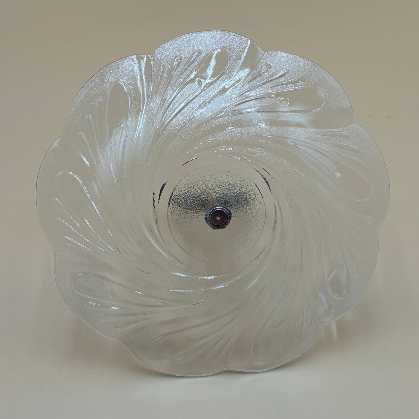 Vintage Glass Serving Dish With Silver Handle