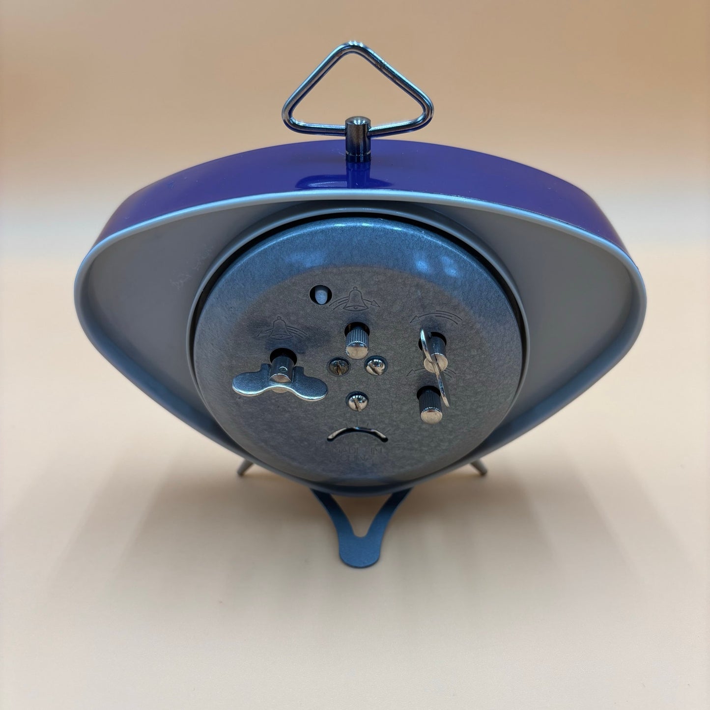 Vintage Hard Rock Hotel Las Vegas Alarm Clock - Purple & Green Triangle Wind-Up