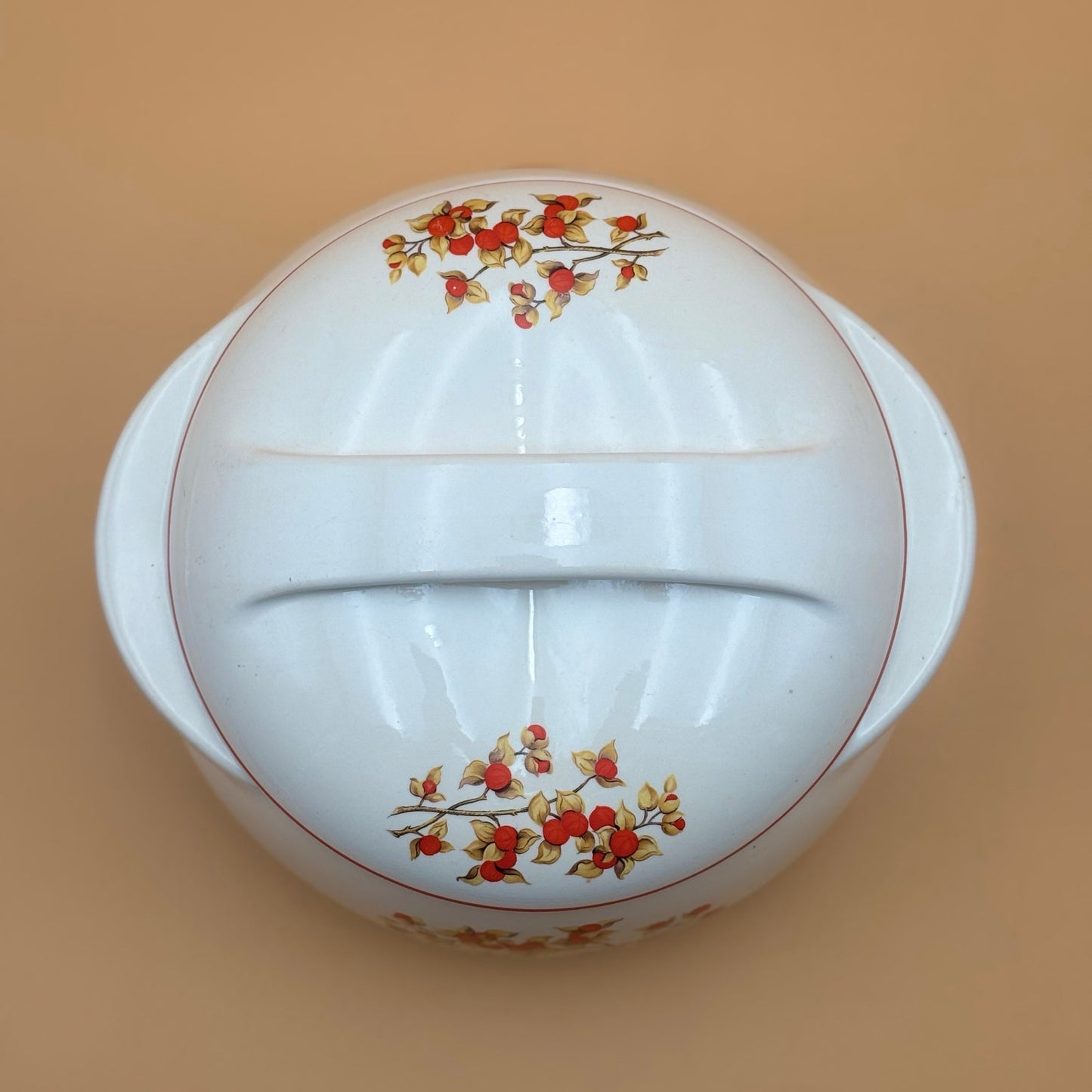 Vintage Universal Cambridge Covered Casserole Dish – Bittersweet Red Berry