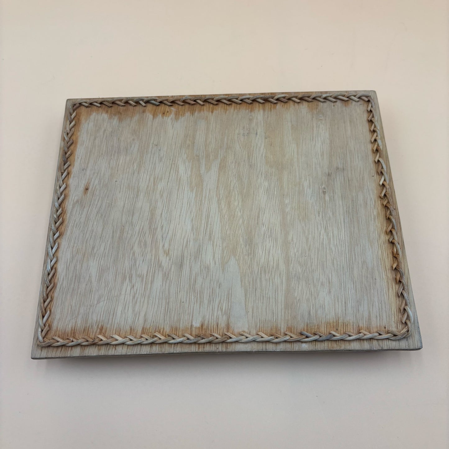 Vintage Waechtersbach Snack Plates – Set of 4 on Wicker Tray