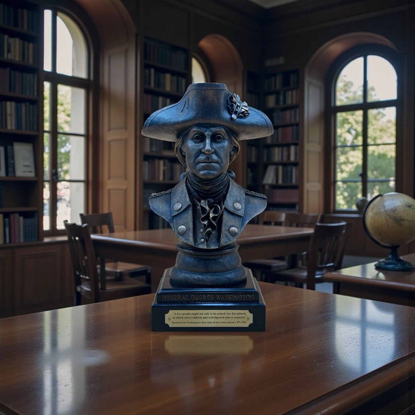 George Washington Limited Edition Bronze Patina Bust Sculpture 2007