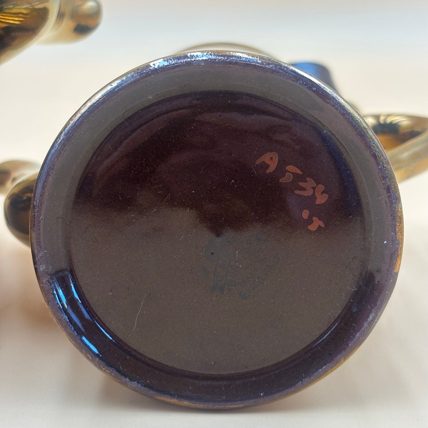 Gibson & Sons England Copper Lusterware Teapot & Coffee Pot Set – Smooth Finish