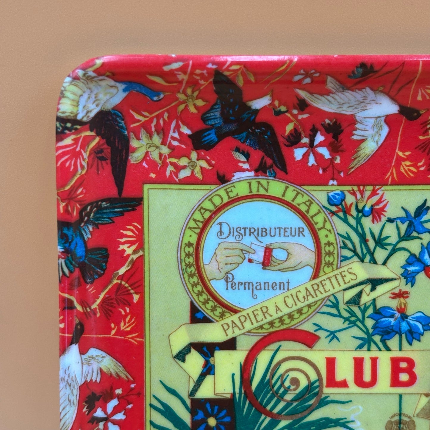 Italian Modiano Club Decorative Tray  6 in x 4.25 in