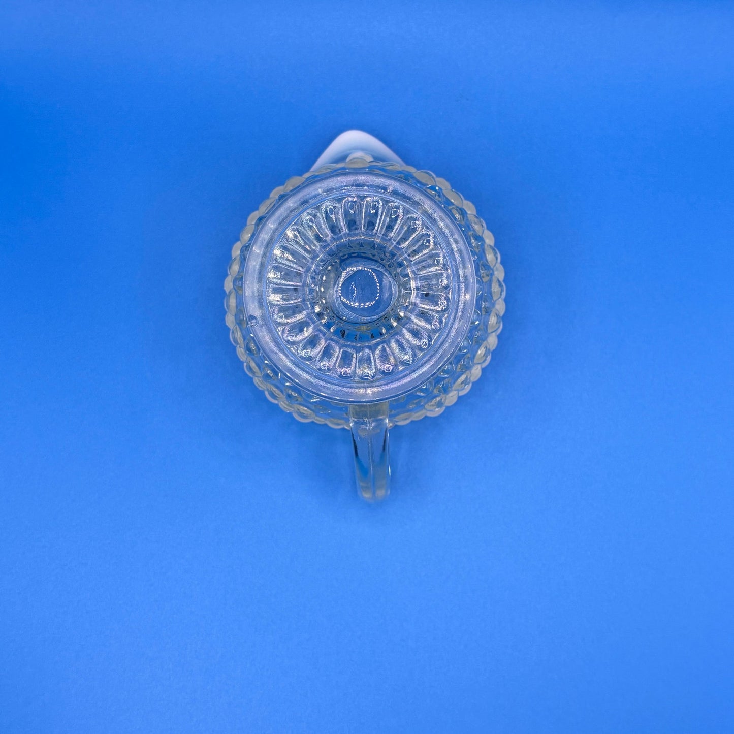 VTG Hobnail Glass Creamer - Clear Pressed Glass