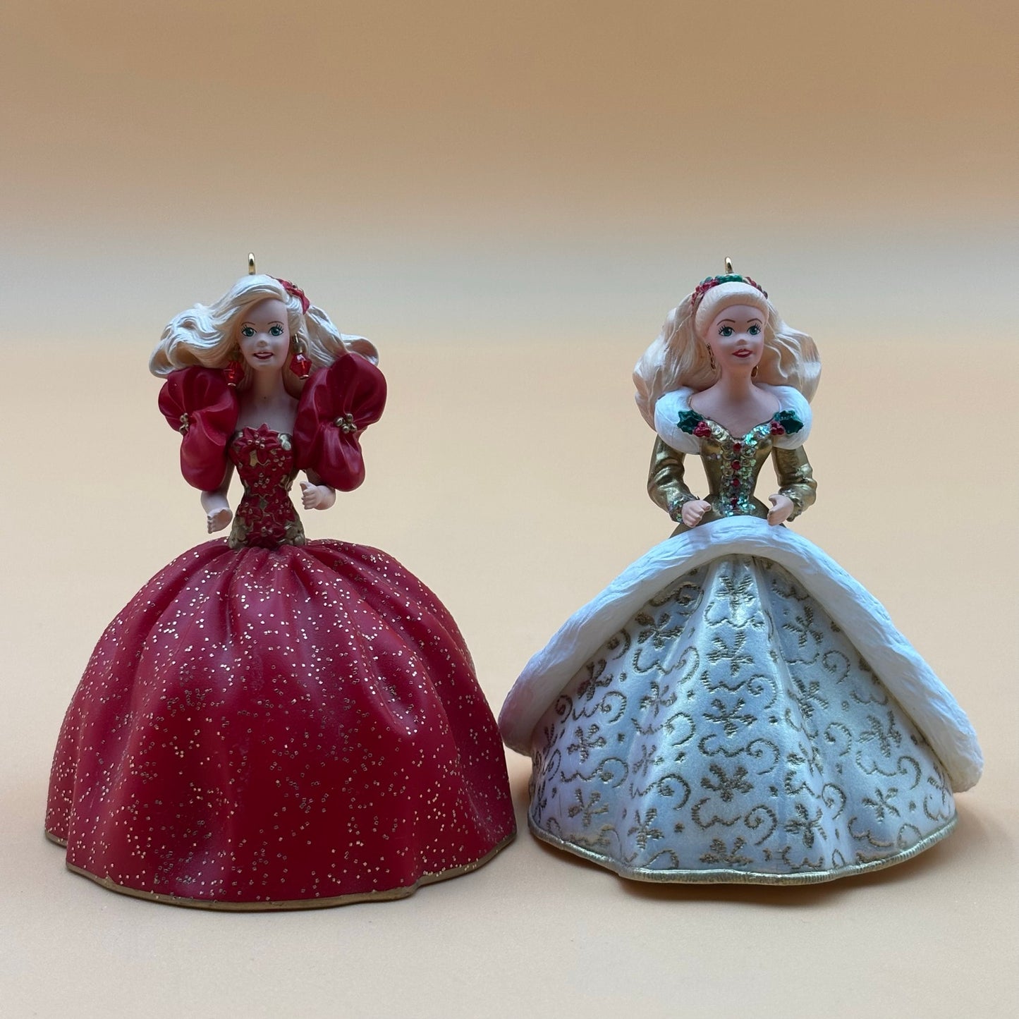 Hallmark Barbie “Holiday Barbie” Ornament Pair – 1993 & 1998 Editions
