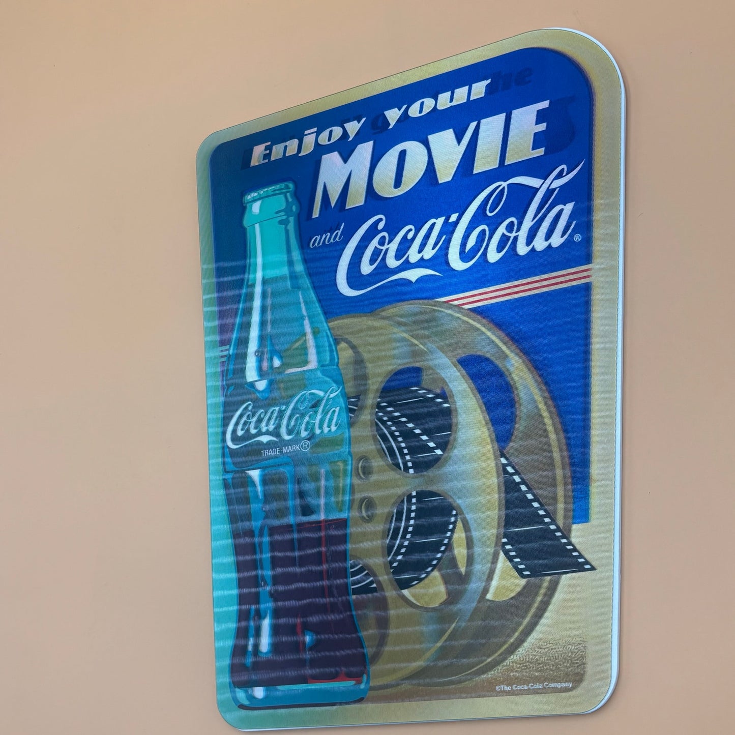 Coca-Cola Lenticular Wall Sign – “Let’s All Go to the Movies”