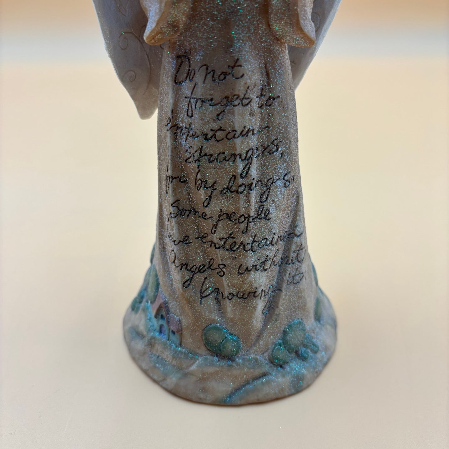 2002 Enesco Foundations Angel Figurine – Hebrews 13:2 by Karen Hahn