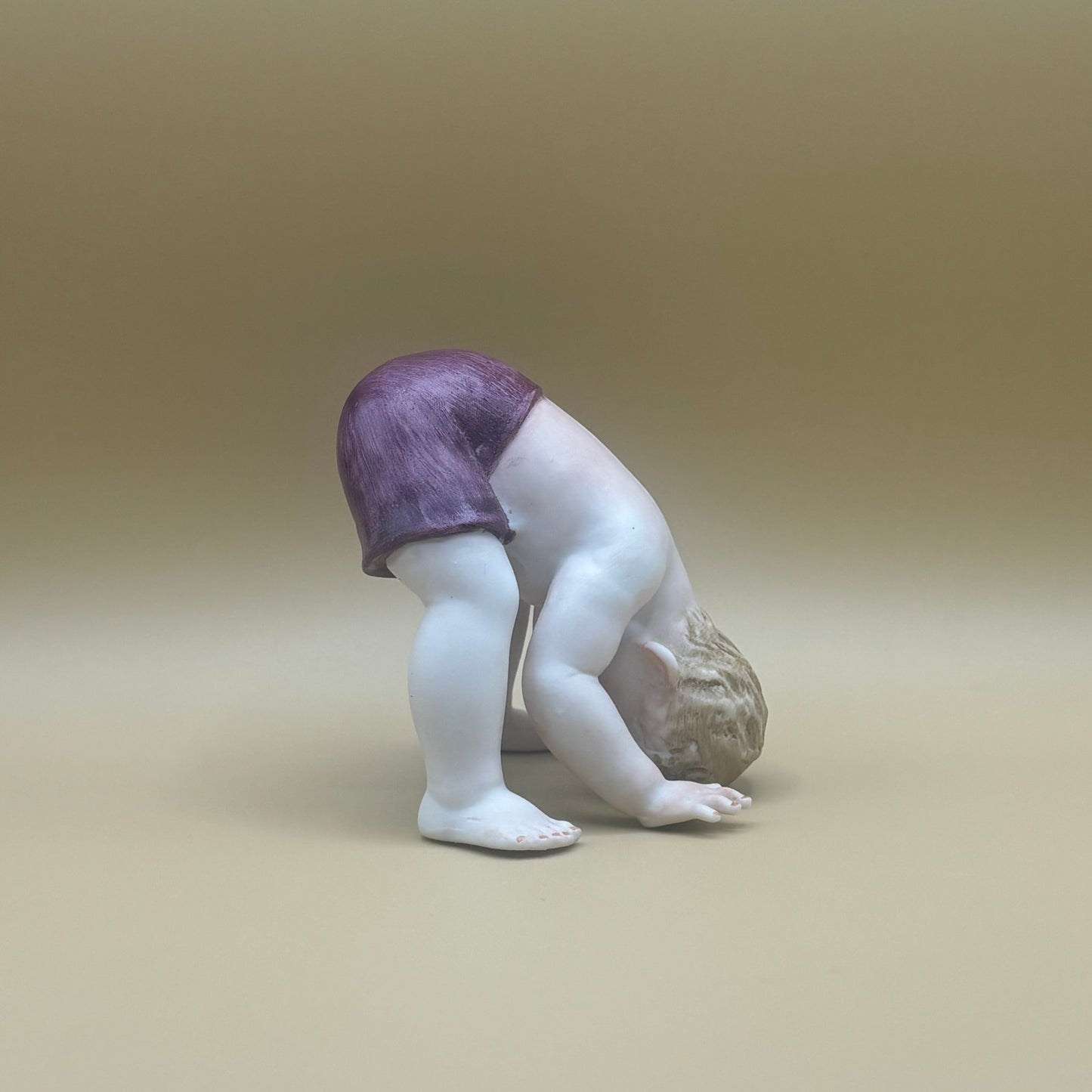 Vintage Lenwile Ardalt Japan Baby Doing Headstand Figurine