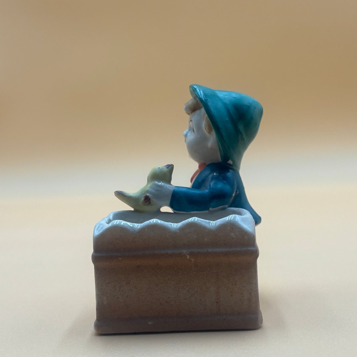 Vintage Occupied Japan Boy with Duck Planter - 1940s/50s