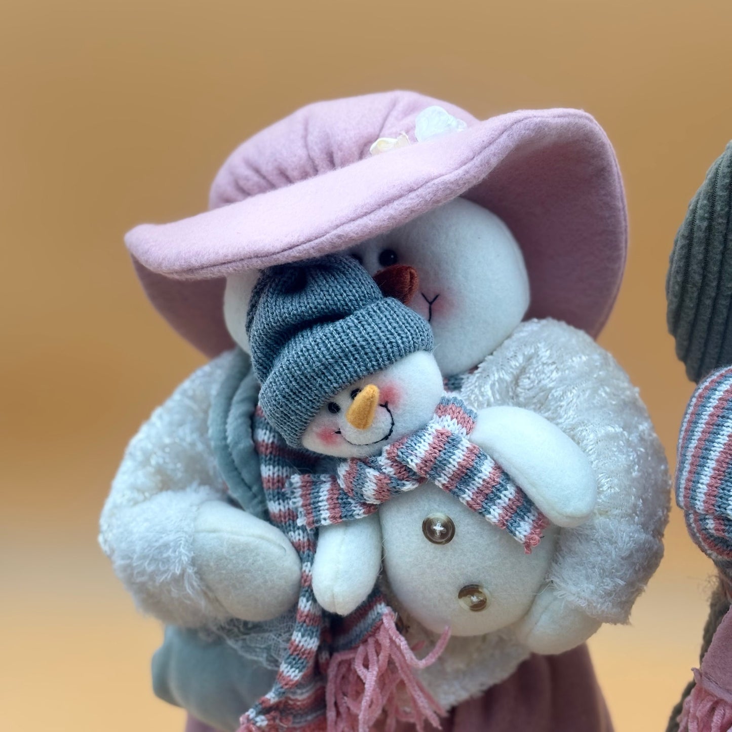 Winter Friends Snowman Couple Plush Décor – 18” Tall