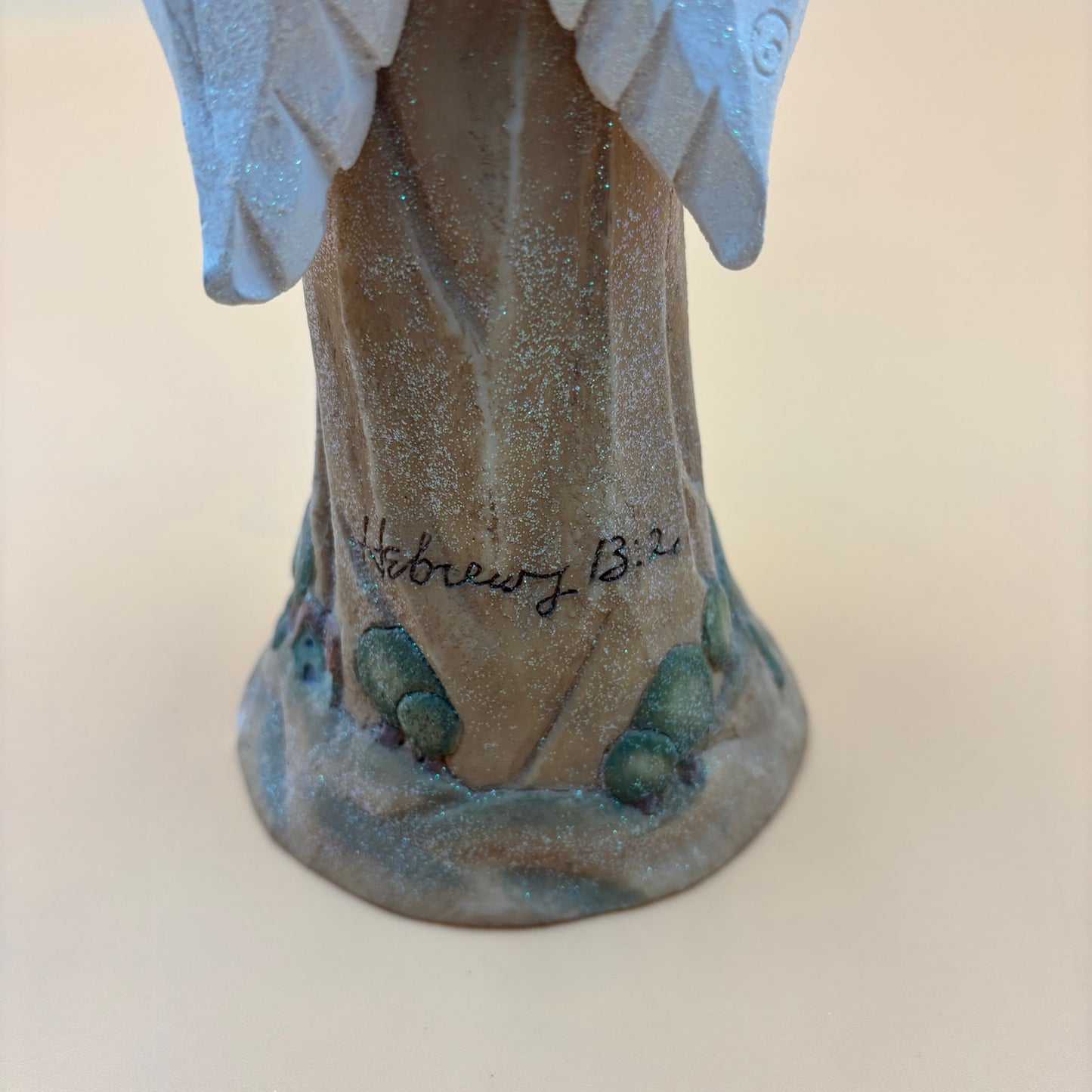 2002 Enesco Foundations Angel Figurine – Hebrews 13:2 by Karen Hahn