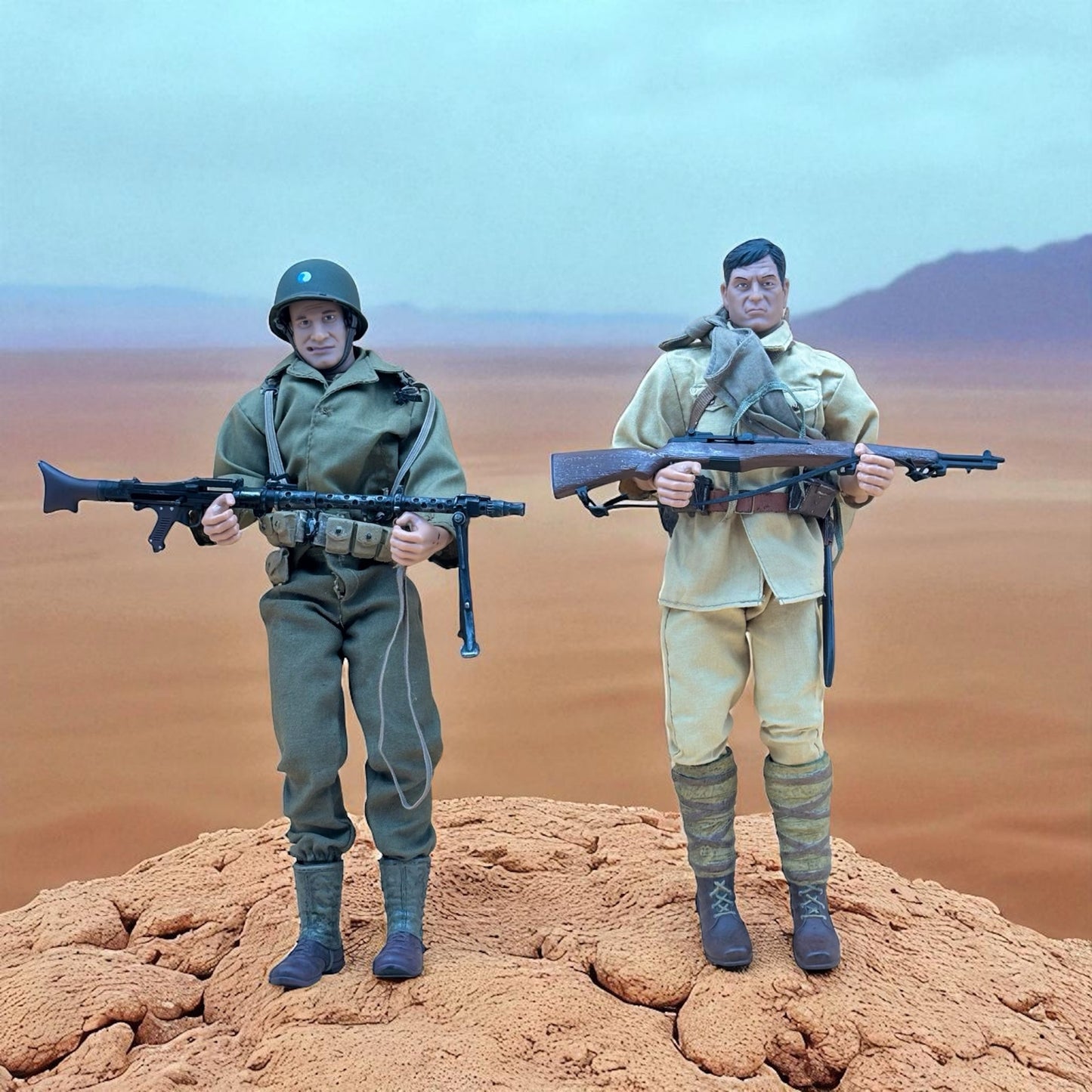 21st Century Toys Ultimate Soldiers WWII Figures with Machine Gun, Rifle & Extra Uniform