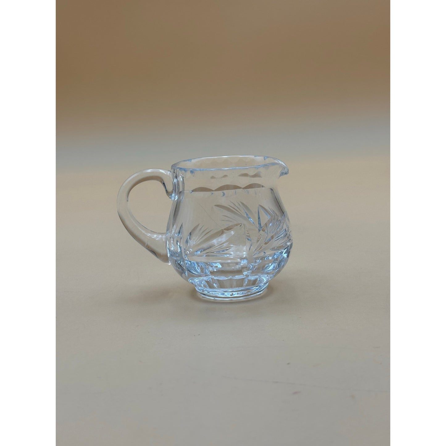 Vintage Cut Crystal Glass Mini Pitcher