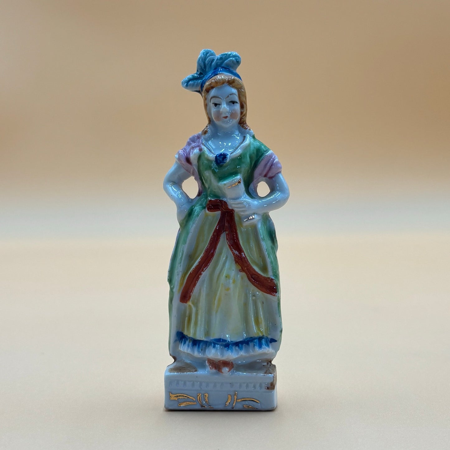 Vintage Japanese Colonial Lady Figurines - Hand Painted Porcelain Pair