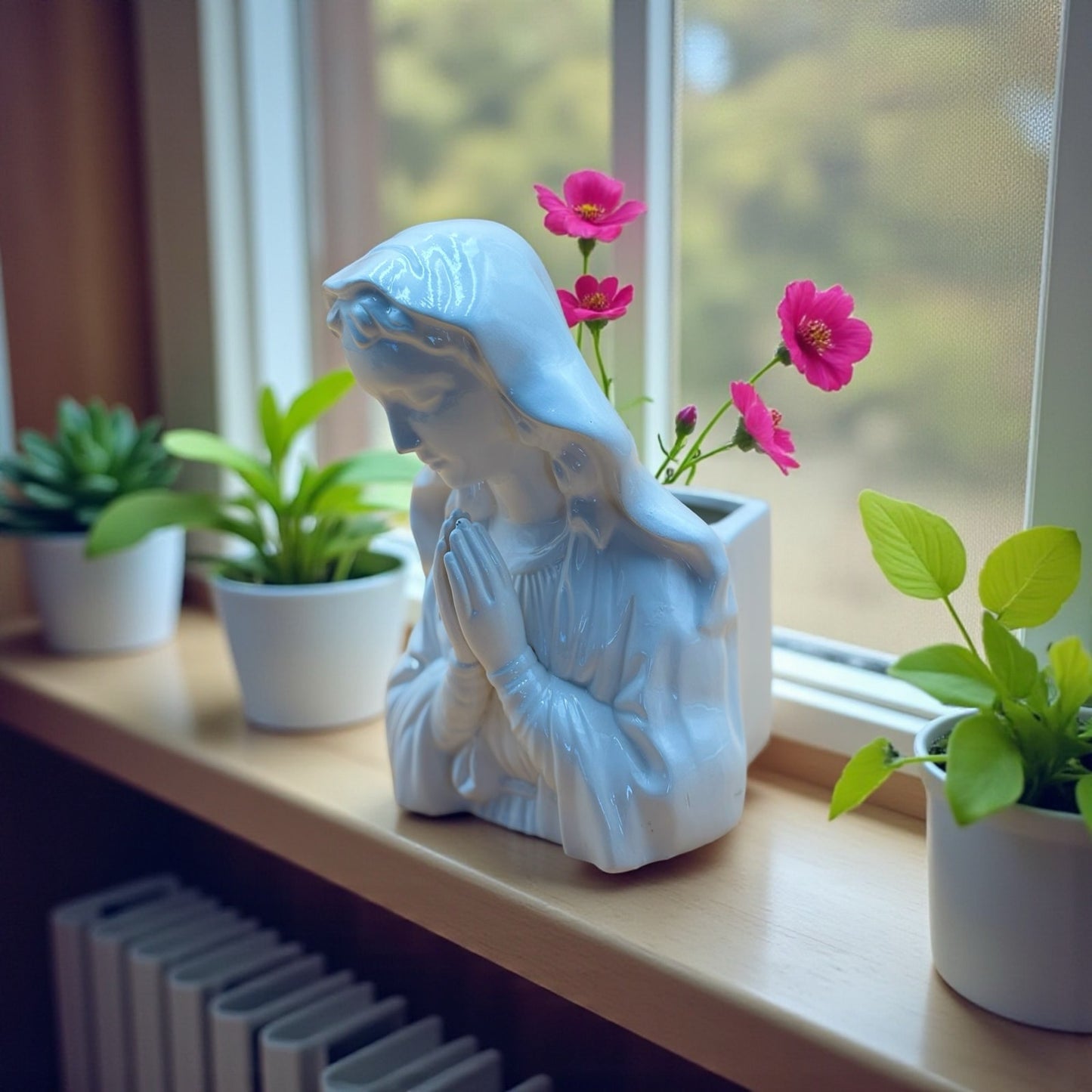 Praying Virgin Mary Planter Vintage Made in Japan