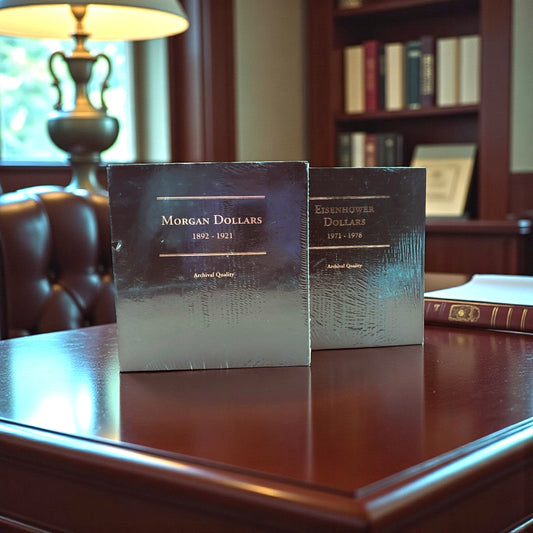 Coin Album Set – Morgan & Eisenhower Dollars Archival Books (2 Total)