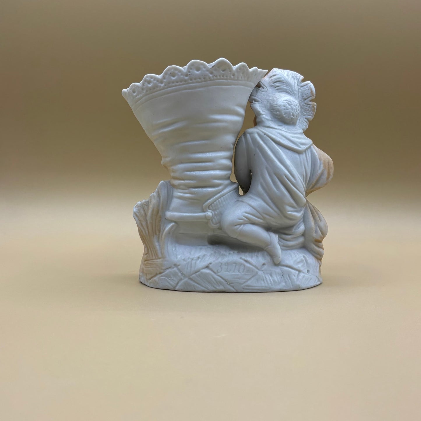 Vintage Victorian Boy & Girl Boot Planters - Porcelain Figurine Pair #3270