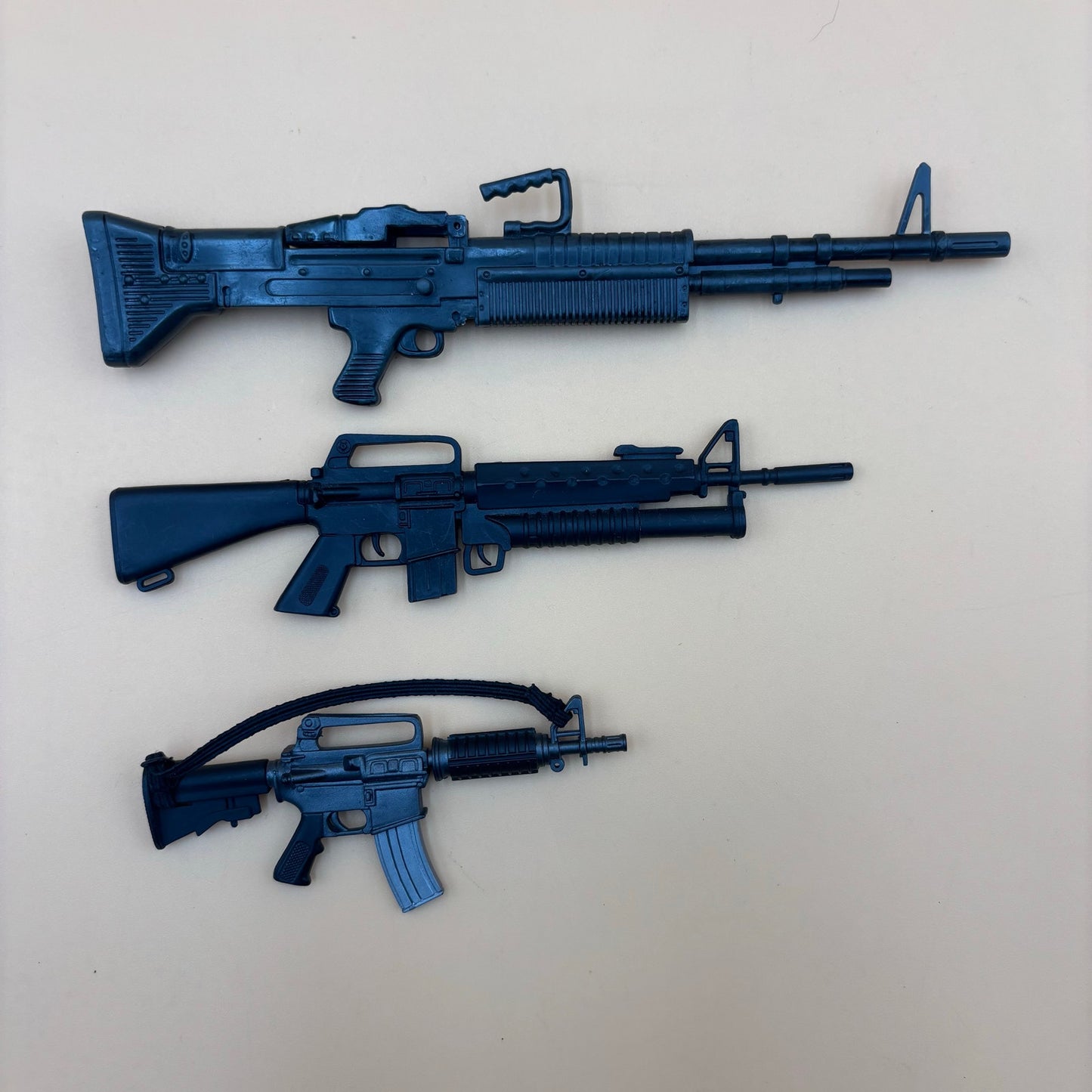 Vintage 1:6 Scale Action Figure Weapons Lot – FAL Rifle, M16 Rifle, and M4 Carbine