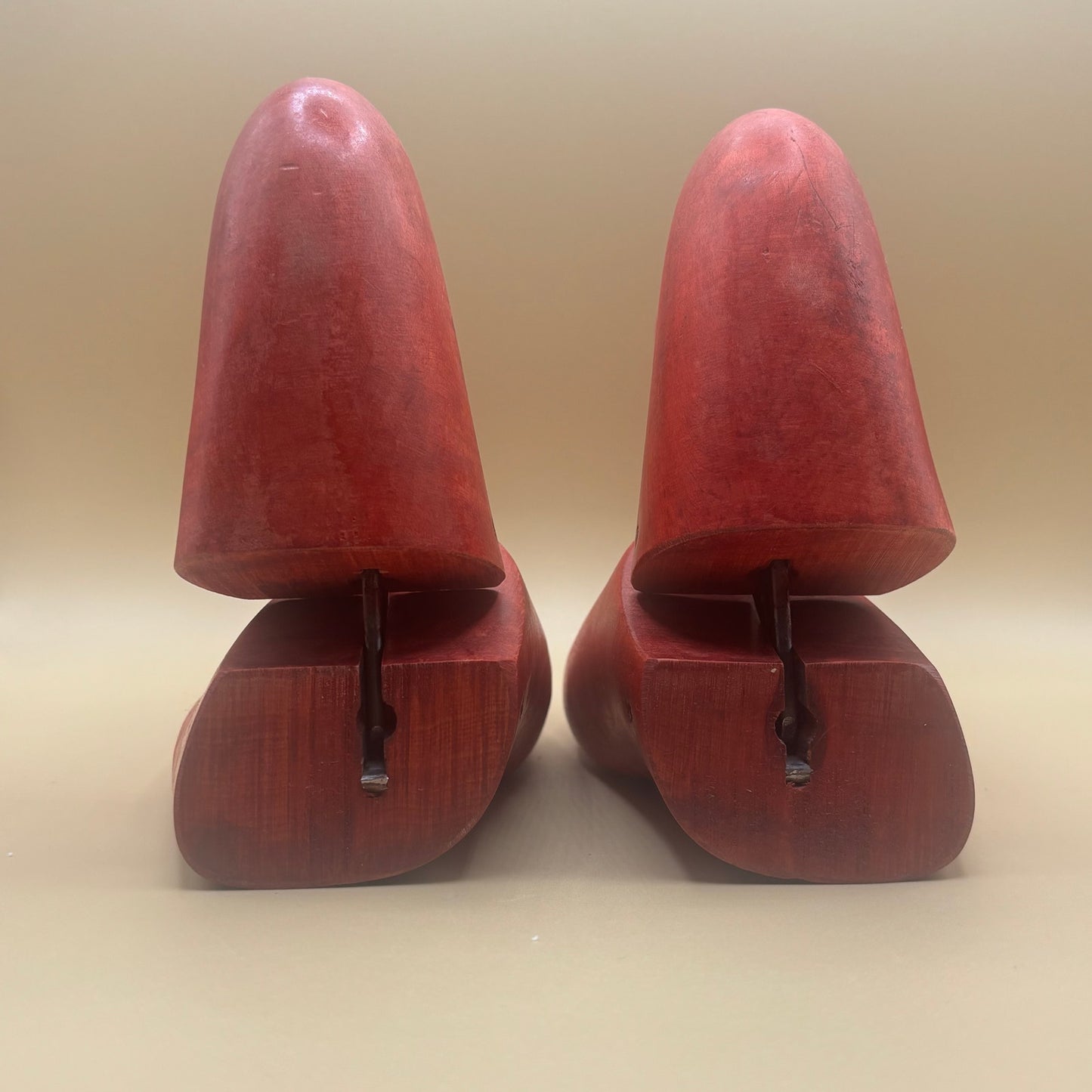VTG Florsheim Solid Wood Shoe Tree Red Vented Size 10 3 - F Crown Logo