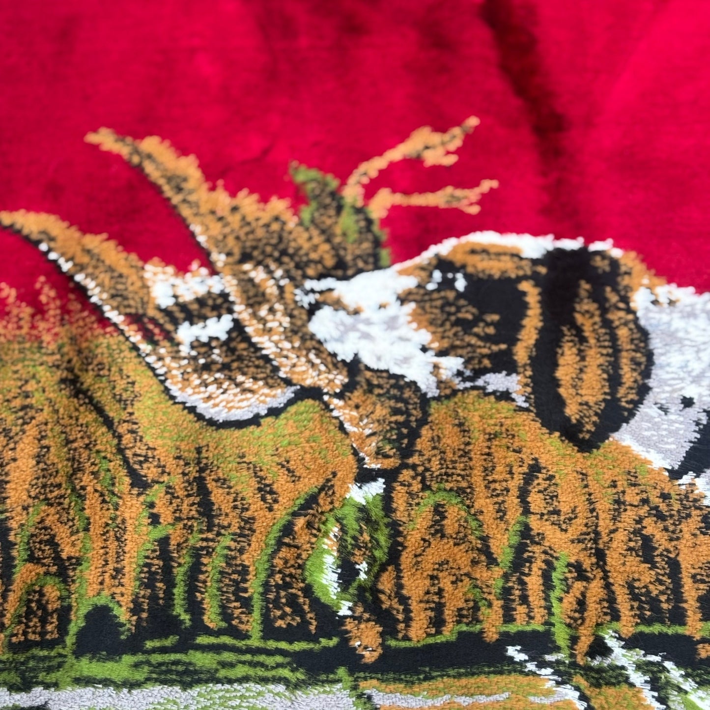 Italian Textile Wall Tapestry – Hunting Dog Scene by P & C Co., Made in Italy