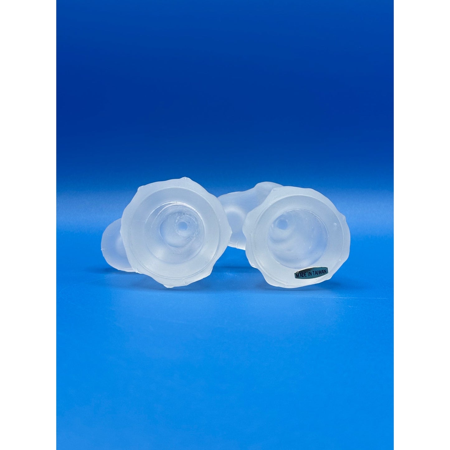 Pair of Vintage Frosted Glass Child Taper Holders