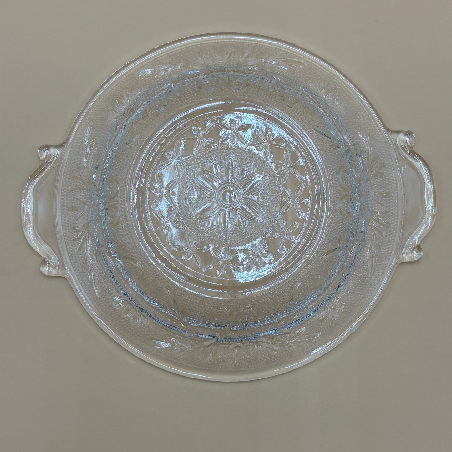 Vintage Anchor Hocking Crystal Sandwich Butter Dish